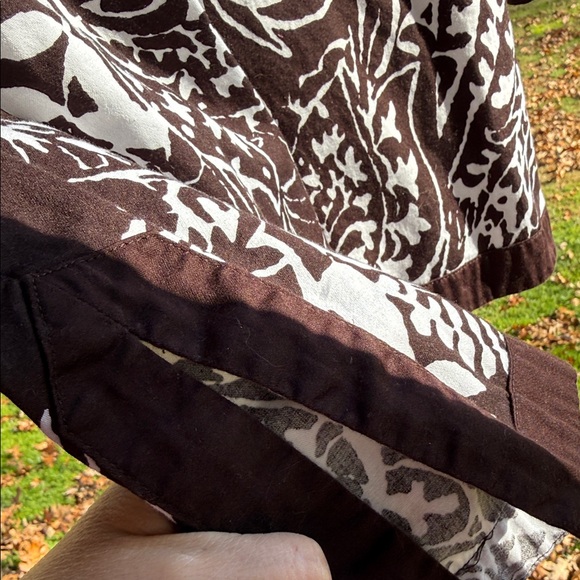 Jones Wear Dark Brown and White Patterned Tunic - Picture 6 of 6